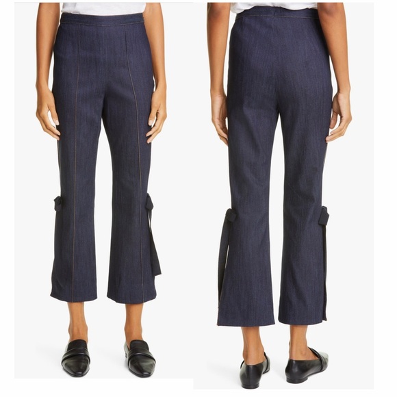 CINQ A SEPT Lou Side-Split Cropped Denim High Rise Jeans Indigo Blue Size 2 NEW - Picture 1 of 14